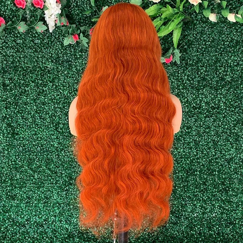 Frontal Colored Wigs Human Hair Wigs, Ginger,Burgundy,4/27 Wigs
