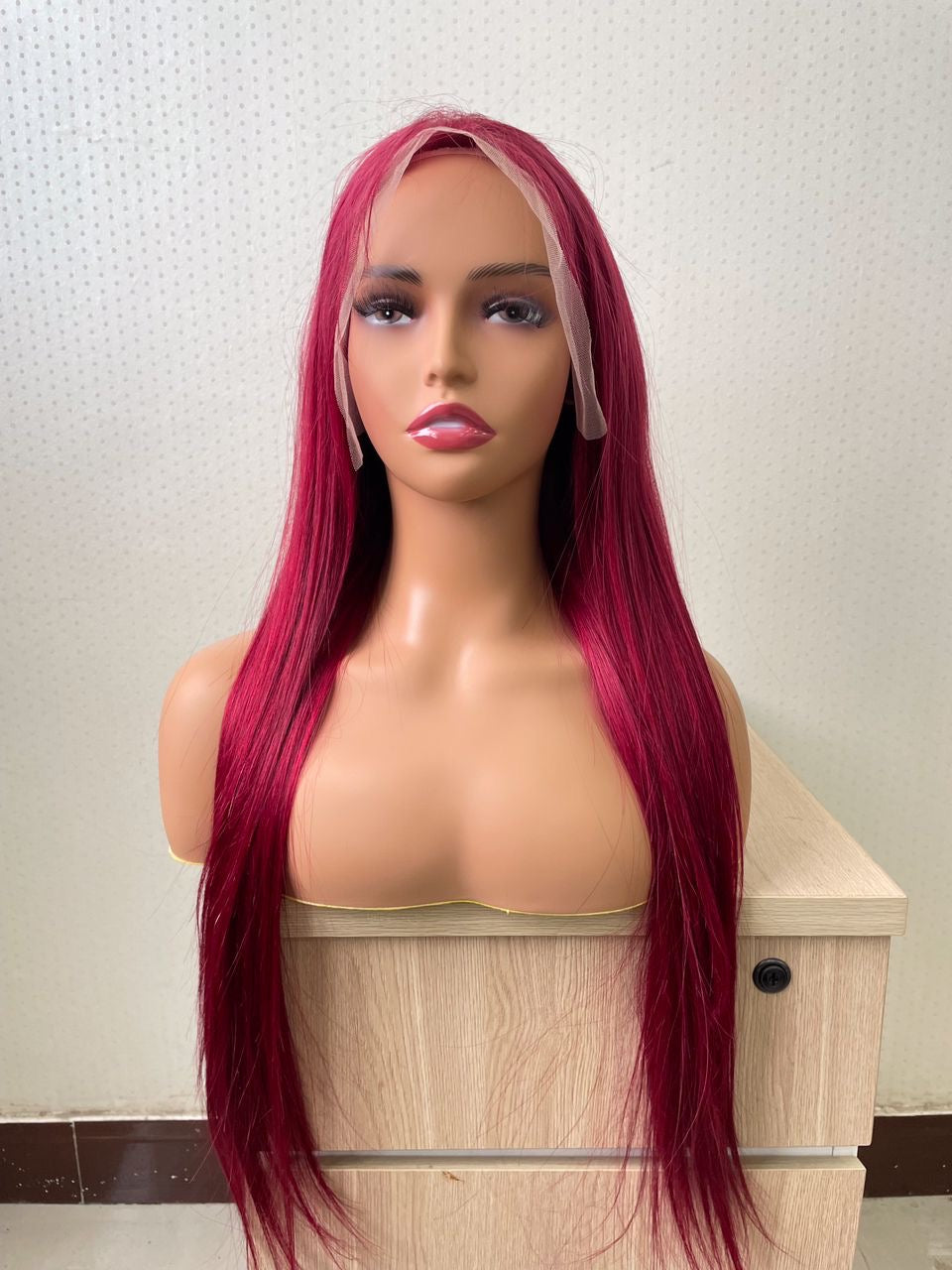 Frontal Colored Wigs Human Hair Wigs, Ginger,Burgundy,4/27 Wigs