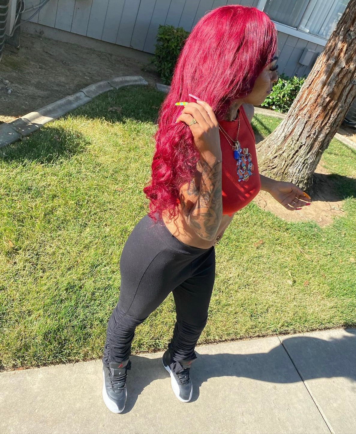 Frontal Colored Wigs Human Hair Wigs, Ginger,Burgundy,4/27 Wigs
