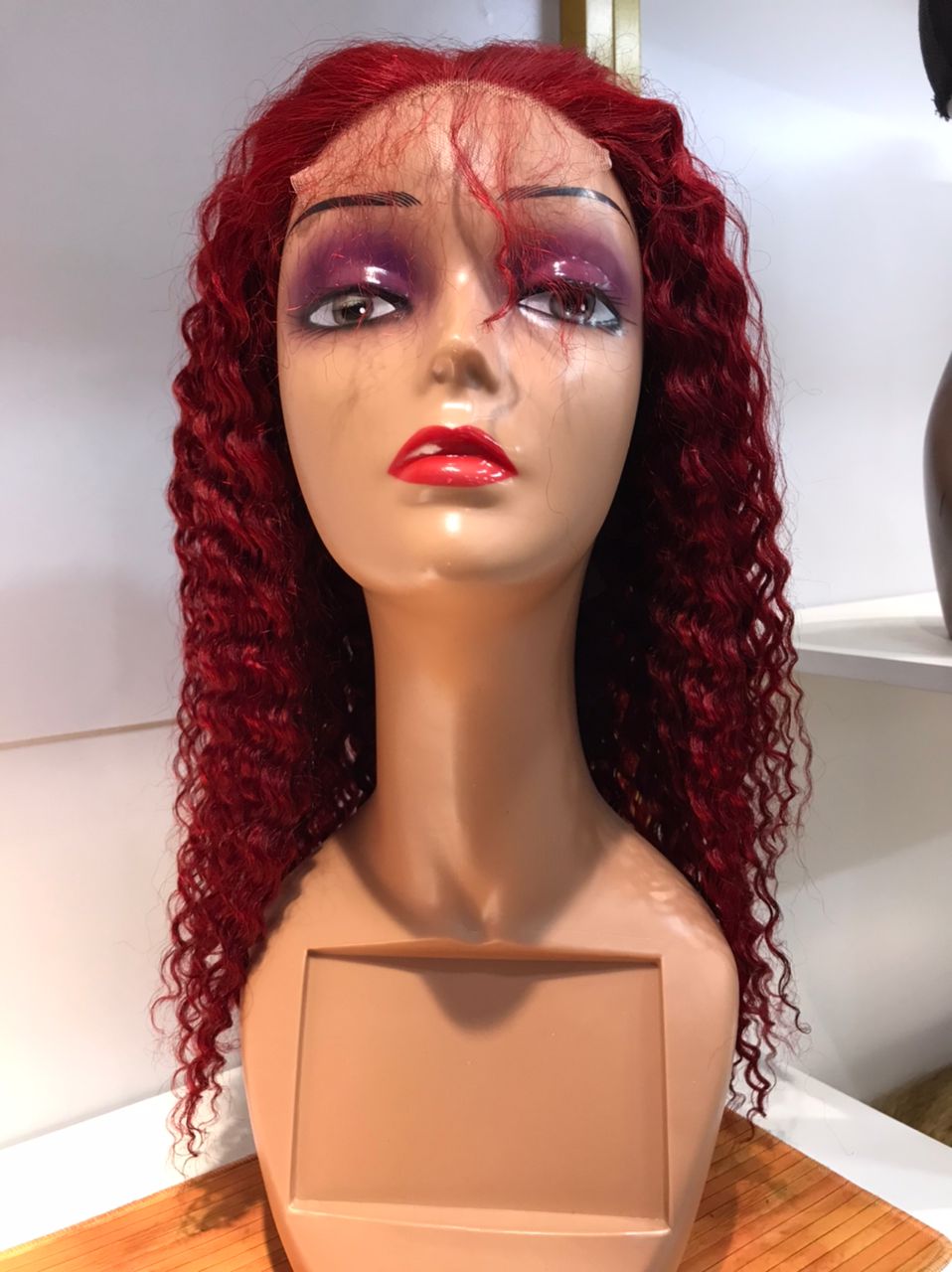Frontal Colored Wigs Human Hair Wigs, Ginger,Burgundy,4/27 Wigs