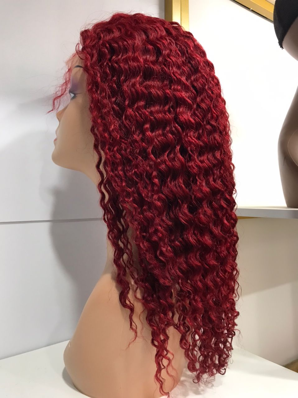 Frontal Colored Wigs Human Hair Wigs, Ginger,Burgundy,4/27 Wigs